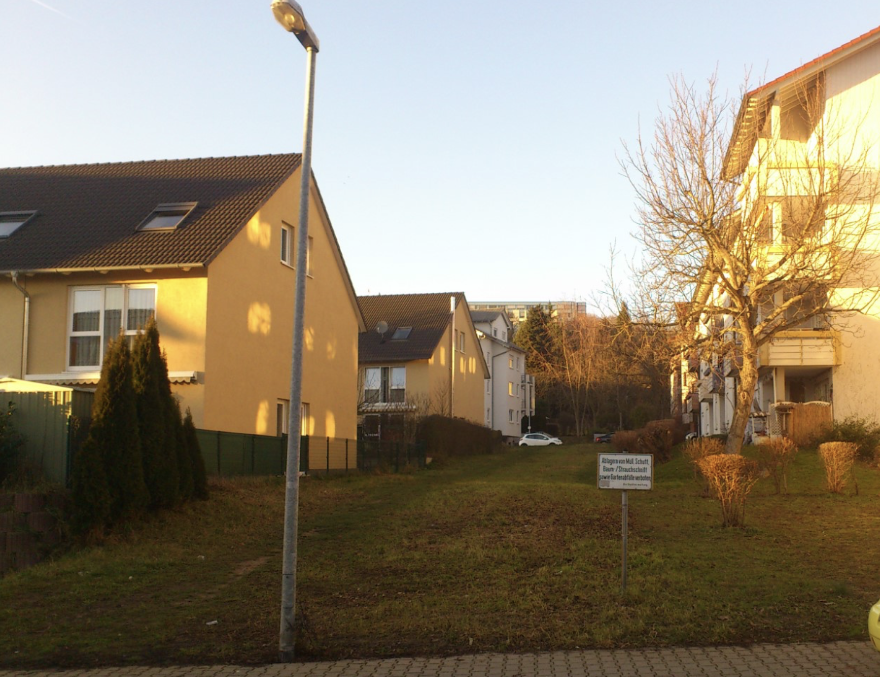 Nicht verwirklichter Weg in Maihälden - freier Landkorridor